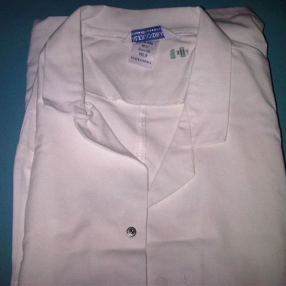 - White laboratory industrial butcher protector overall cotton long Euro size 58 - Picture 2 of 3